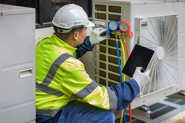 Professional Hvac technician working in Portland, ME